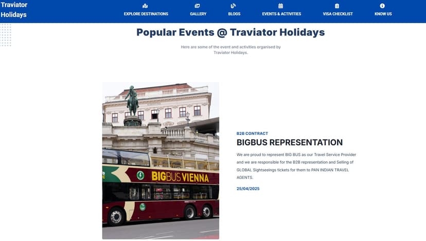 Populat Events @ Traviator feature