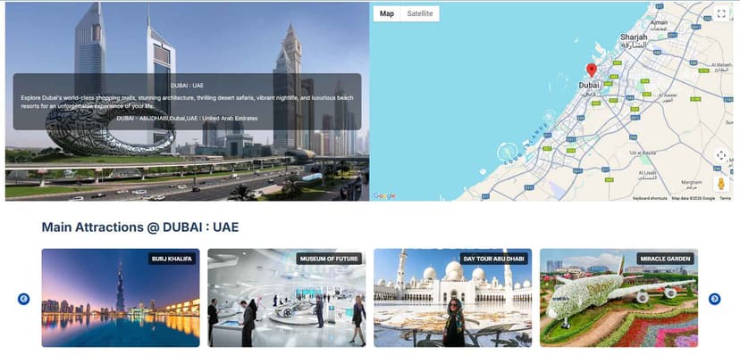 Each Destination Is Special ! feature